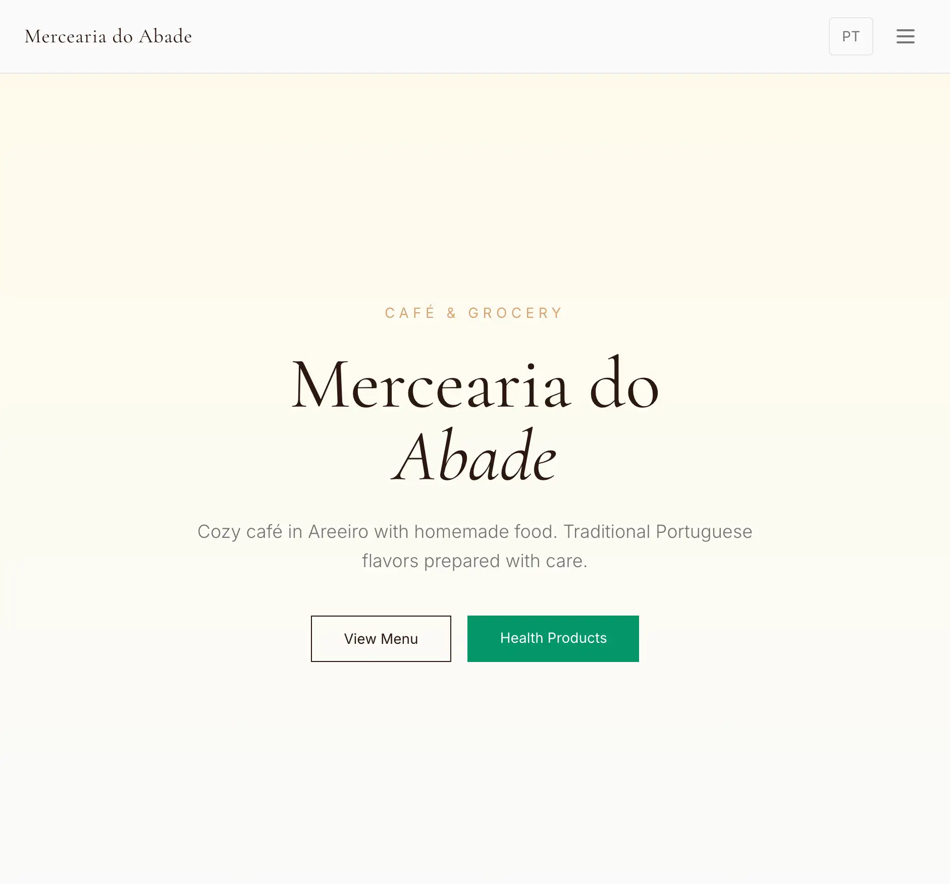 Mercearia do Abade website screenshot